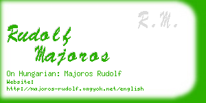 rudolf majoros business card